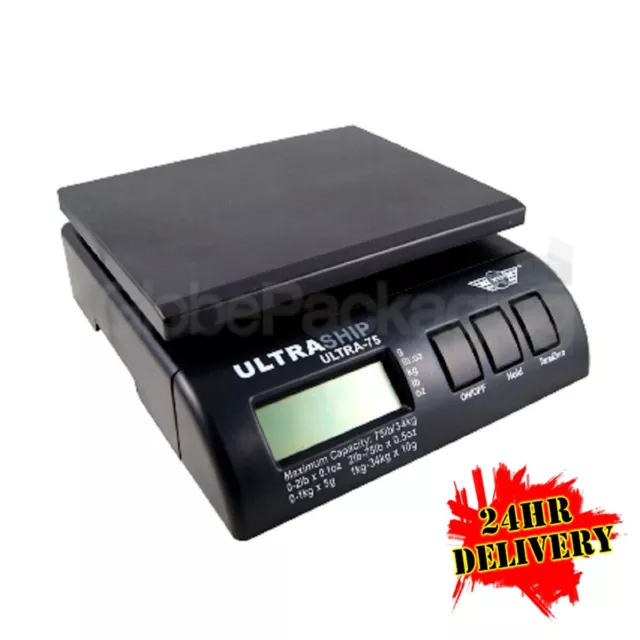 MY WEIGH ULTRASHIP 75 DIGITAL POSTAL SCALES - To 34KG