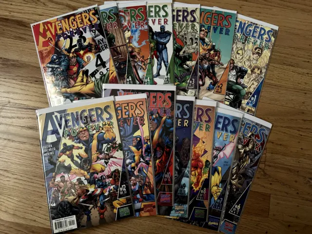 Avengers Forever 1996 Complet Lot 1-12 + 2 #4 Variants High grade