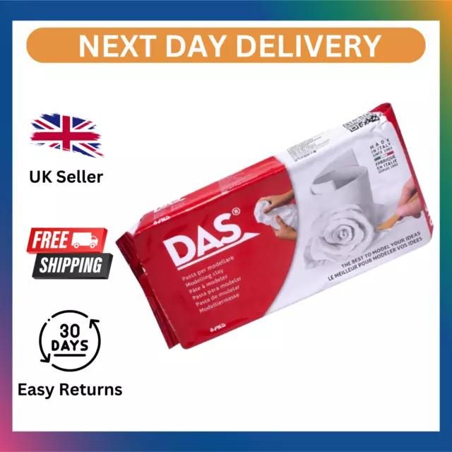 DAS Air Drying Modelling Clay for Art & Craft in White or Terracotta - 1kg