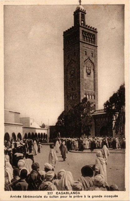 CPA AK CASABLANCA - Arrivée ceremoniale du sultan MAROC (796105)