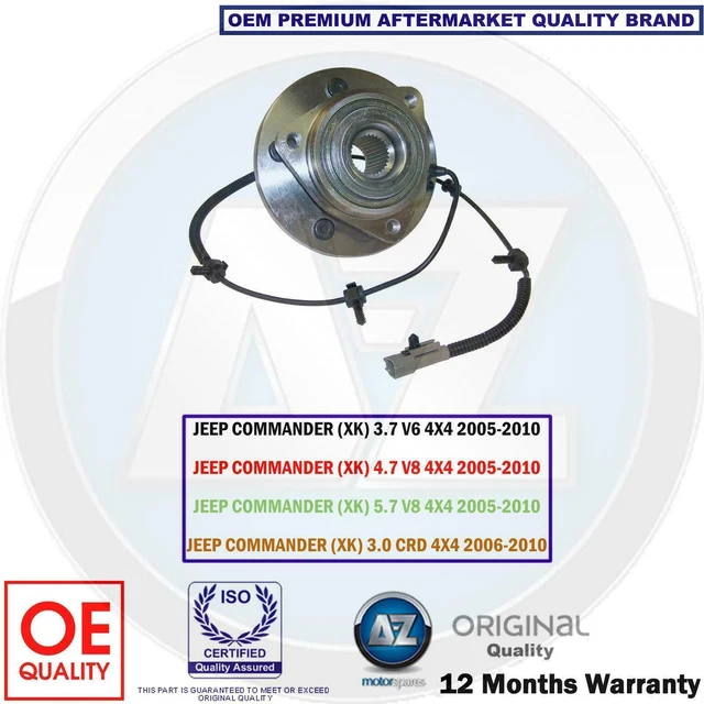Front Wheel Bearing & Hub Assembly For Jeep Grand Cherokee MK3 / Commander (2004-2010)