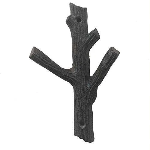 Comfy Hour Antique and Vintage Collection Cast Iron Double Key Coat Hooks Clothe