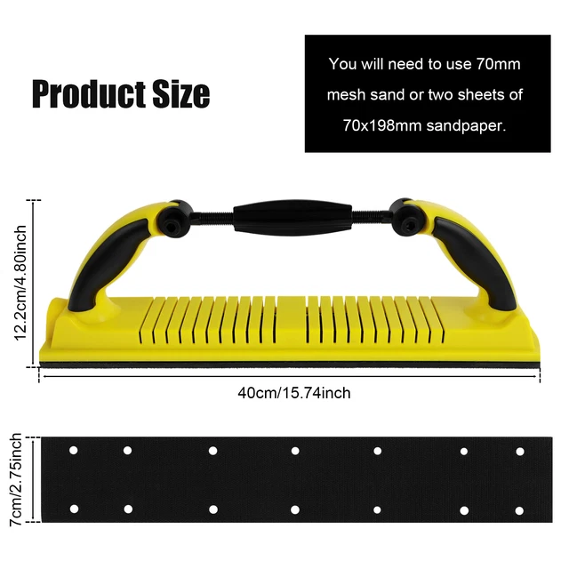 MANUAL SANDING TOOL Adjustable Flexible Sanding Block with Handle Drywall ki 34.29 PicClick AU