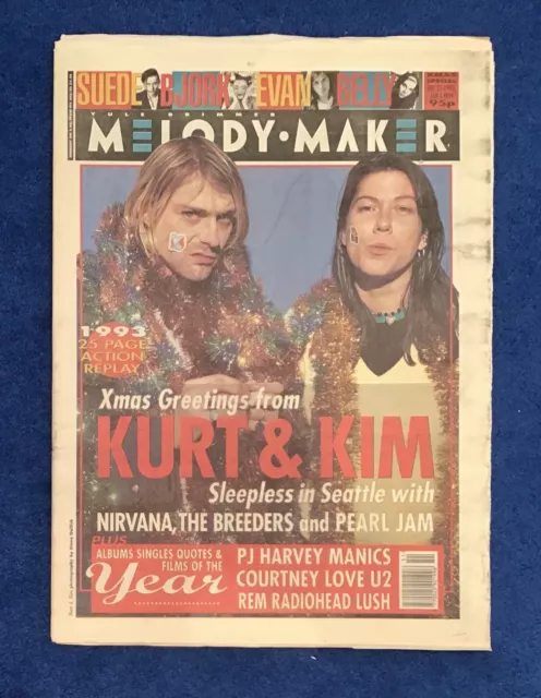 Nirvana Melody Maker Xmas 1993 Kurt Cobain Grohl Foo Teen Spirit Nevermind Utero