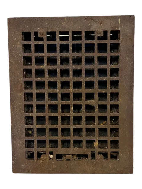 Antique Cast Iron Heating Grate Cover Vent Register Square DESIGN 11 X 14
