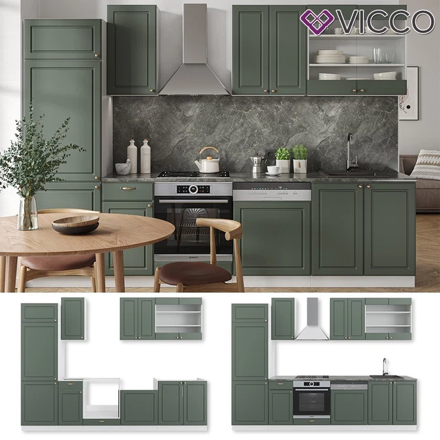 Cuisine en angle Fame-Line, 227 x 60 cm sans plan de travail Cuisine en angle Fame-Line, 227 x 60 cm sans plan de travail
