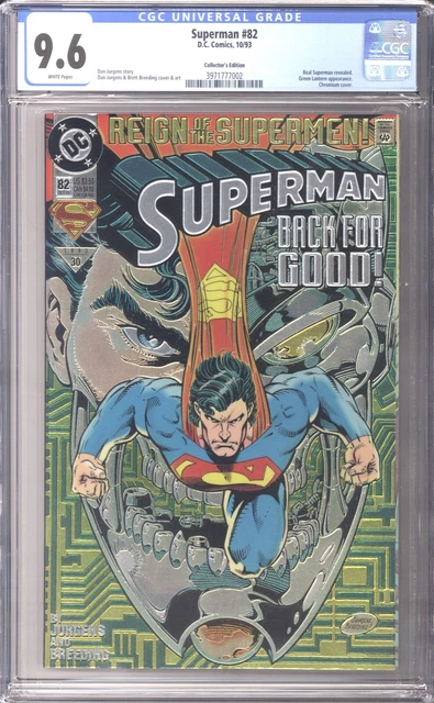 Superman #82 Collector's Edition - CGC 9.6 - Chromium Cover - Back for Good!