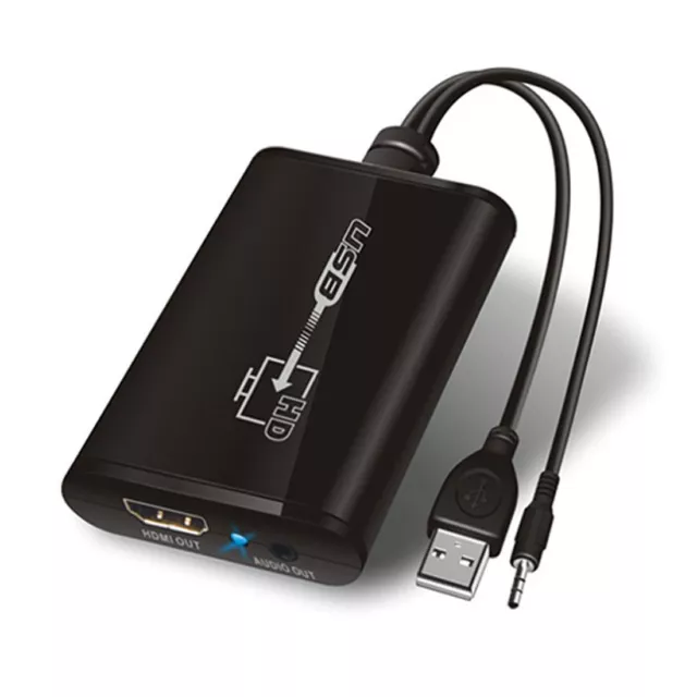 D04D USB 2.0 + 3.5mm Display Adapter Konverter 1080p HDMI Grafikkarte Monitor TV