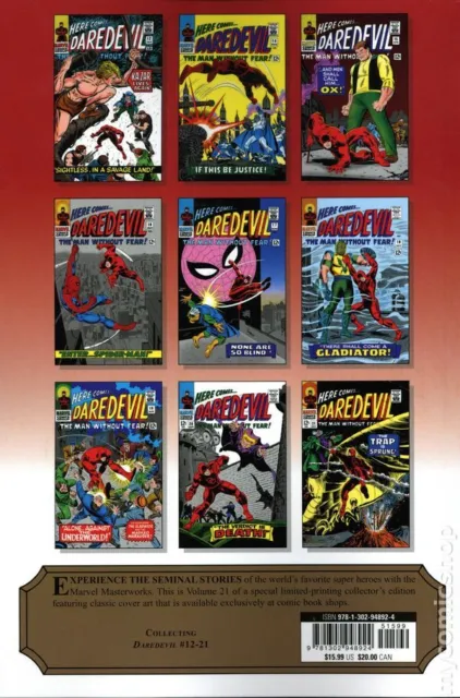 Mighty Marvel Masterworks Daredevil TPB #2B-1ST NM 2023 Stock Image 2