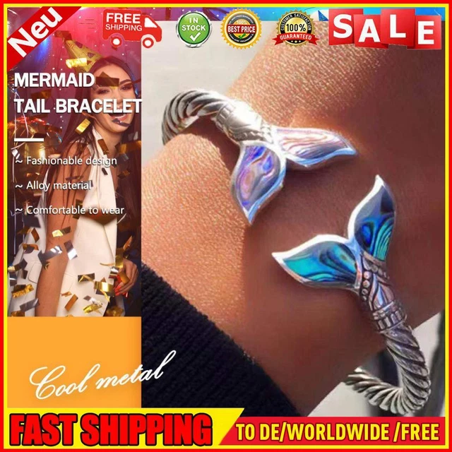 Bracciali Coda di Sirena Gioielli con Apertura Regolabile per Fidanzamento Matrimonio