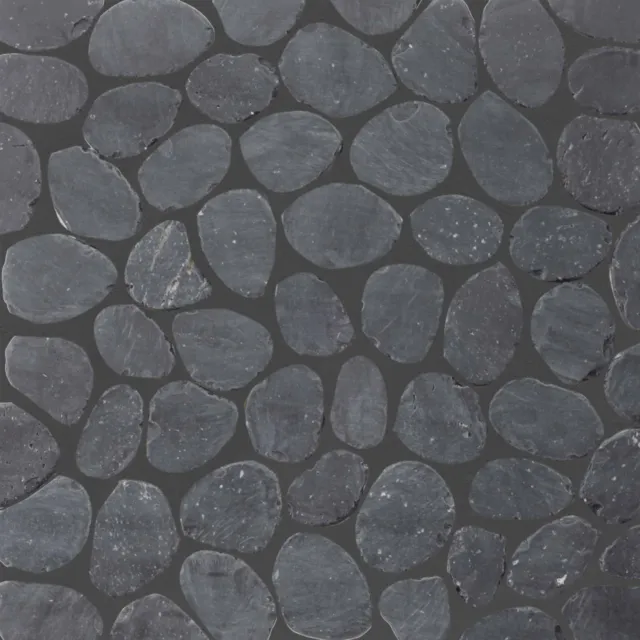 Charcoal Sliced Pebble Mosaic Wall & Floor Tile ($10.11/SqFt)