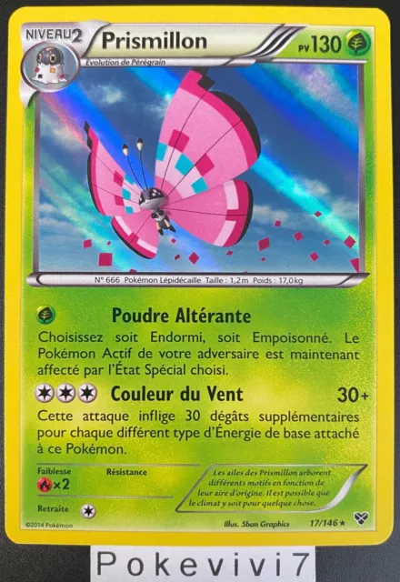 Carte Pokemon PRISMILLON 17/146 Holo XY de Base FR