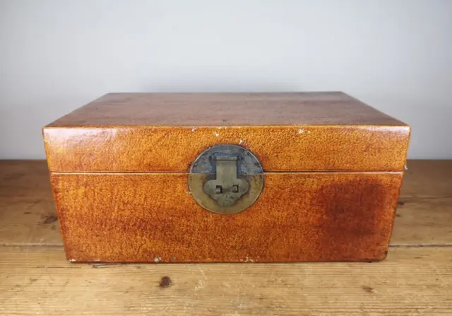 Small Laquered Travelling Trunk of Chinese Origin c1880