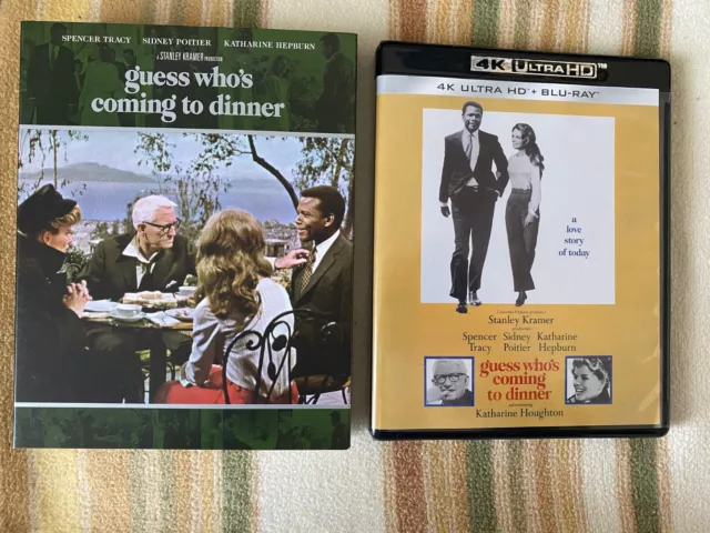 GUESS WHO'S COMING TO DINNER 4K UHD + Blu-Ray + Digital +Slipcover Spencer Tracy