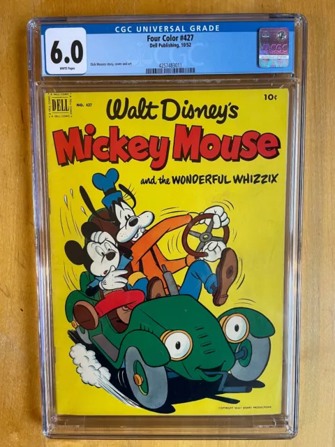 Four Color #427 CGC 6.0 White pgs (Dell 1952) Disney - Mickey Mouse - LOW CENSUS