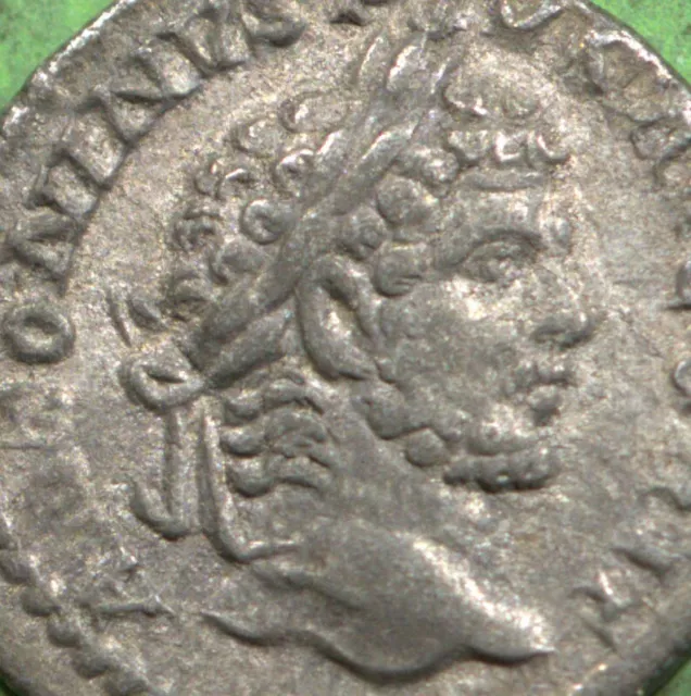 Roman Imperial Silver ar Denarius Coin of Caracalla   SERAPIS