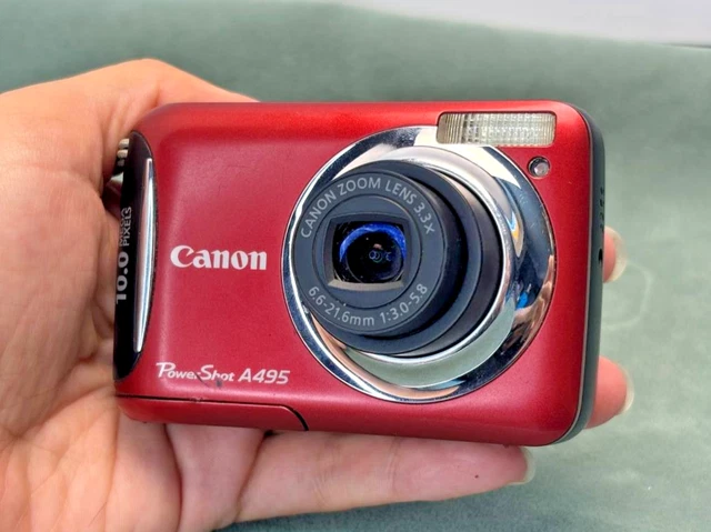 Canon PowerShot A495 レッド Canon PowerShot A495 (Red) 10-megapixel digital camera with