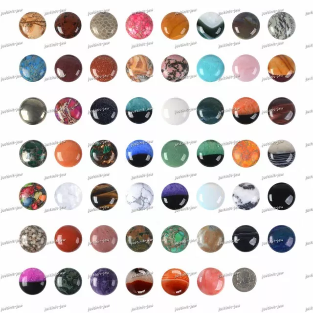 30mm Round cabochon CAB flatback semi-precious gemstone Save $ in bulk