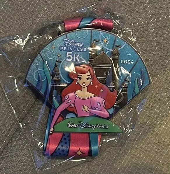 DISNEY PRINCESS HALF Marathon Weekend 5K 2024 Ariel Medal rundisney