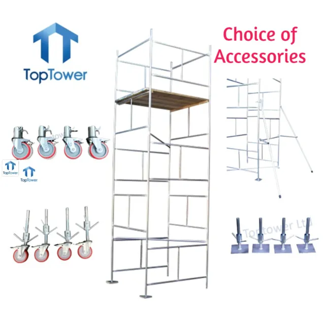 Scaffold Tower DIY 5.5m 4x4 x 18ft Working Height Galvanised Steel Towers