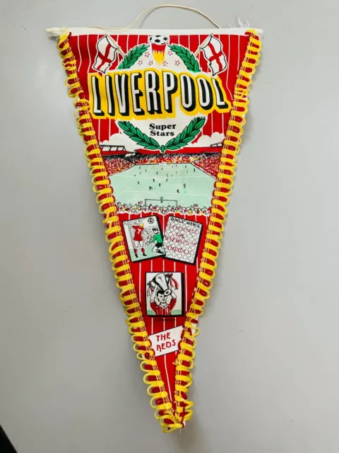 Liverpool FC grand fanion vintage football banderin pennant wimpel