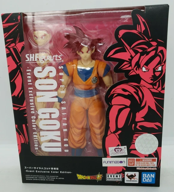 NEW Bandai Tamashii Nations S.H.Figuarts Super Saiyan GOD Son Goku SDCC 2021...