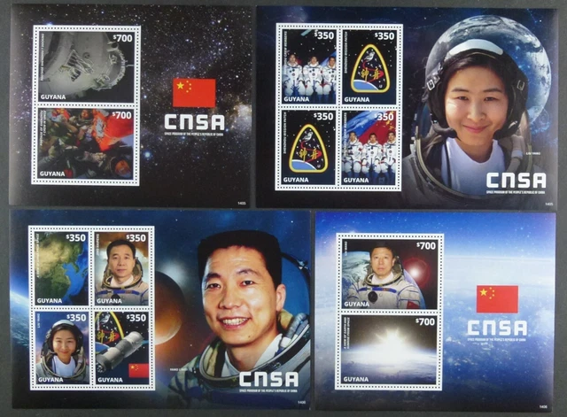 Guyana 2014 Raumfahrt Space China Flagge Flag Weltraum Espace MNH