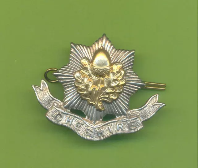 Cheshire Regiment. Bi-Metall Armee Kappenabzeichen