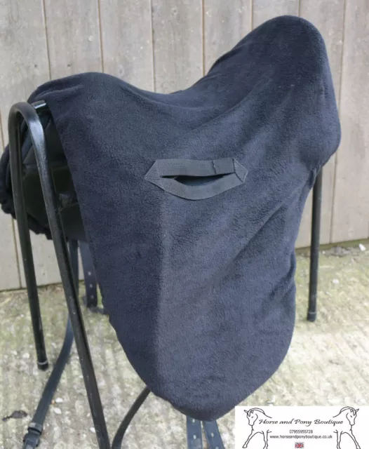 Ride on black fleece saddle cover ,adjustable size , fleece saddle cover