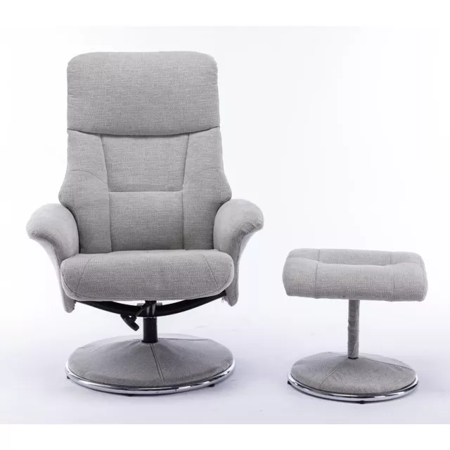 The Range Madrid Swivel TV Chair Grey Fabric 108cmH x 78cmW
