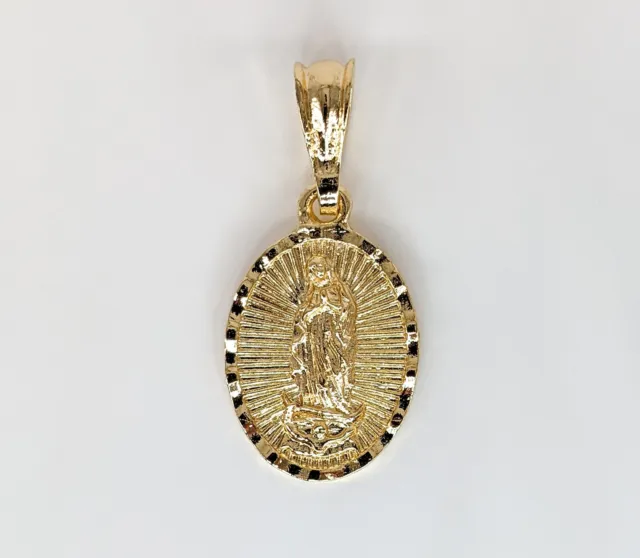 Gold Plated My Lady Virgin Mary Pendant Oro Laminado Virgen de Guadalupe Medalla