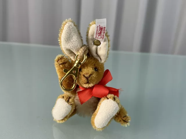 Steiff Tier 655678 Schlüsselanhänger Hase 14 cm. Top Zustand 3