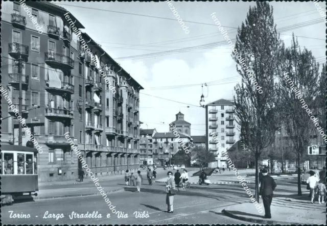 cg304 cartolina torino citta' largo stradella e via vibo'  piemonte