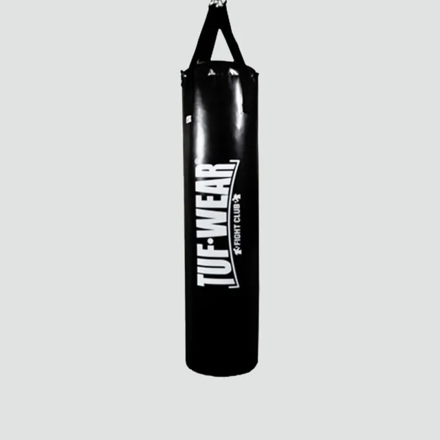 TUF WEAR PUNCH Bag Boxing 4FT Large Vertical Logo Filled Hanging Straps  Black £69.99 - PicClick UK