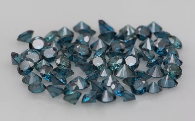 Natural Loose Diamonds Round Shape VS1-SI1 Clarity Blue Color 15 Pcs Lot NQ19