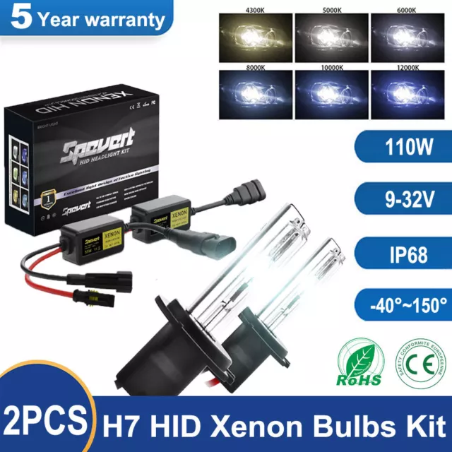 2X H7 HID Xenon Brenner Scheinwerfer Ballast Kit 5000K/6000K/8000K/1000K/12000K