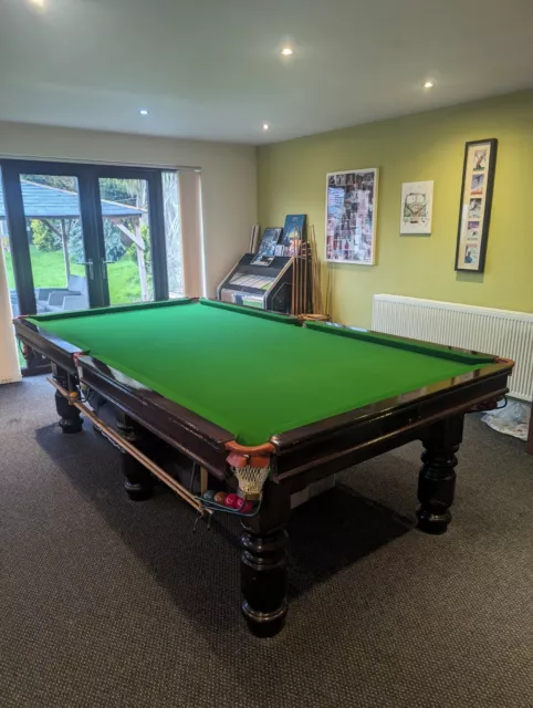 9ft Vintage Slate Bed Snooker Table