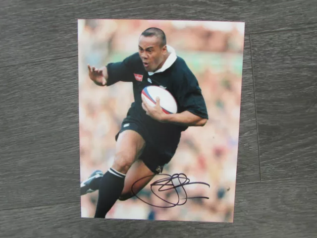 Jonah Lomu New Zealand All Blacks Rugby Union Player Original Hand Signed Photo