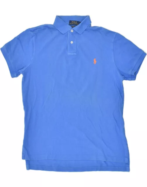 Polo Polo Ralph Lauren da uomo su misura blu medio cotone AG02