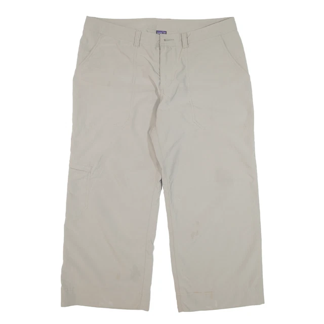 PATAGONIA Pantaloni Verde Rilassato Nylon Dritto Donna W33 L22