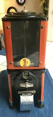 676A~ Vintage Victor Topper 1 Cent Penny Coin Op Gumball Candy Vending Machine