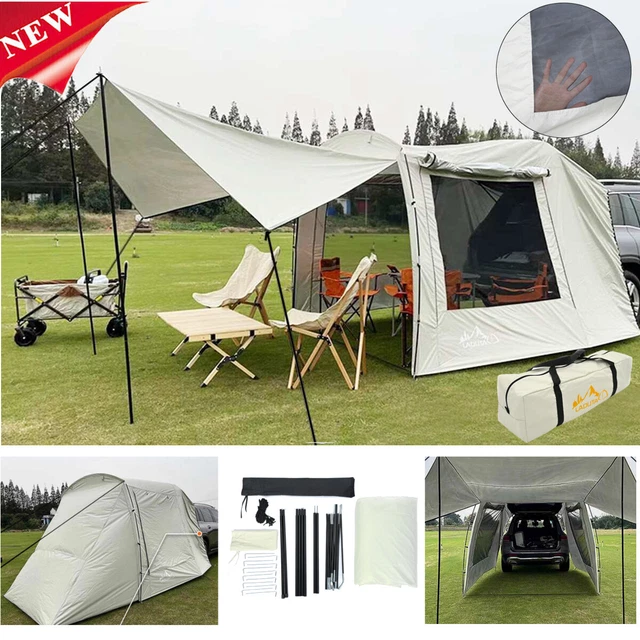 LARGE SPACE CAR Trunk Tent Rear Extension Waterproof SUV Tent Camping