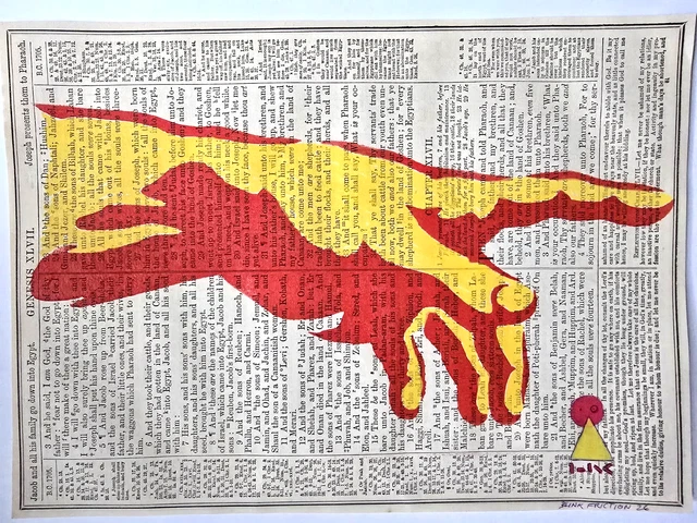 Blink Friction by Sarnia de la Maré — Hand-Painted Sigil Study Adam's Hand Red