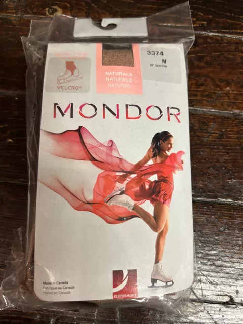 Mondor 3374 Performance Stirrup Ice Skating Tights Adult Size M-SUNTAN