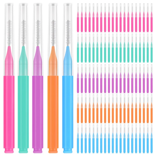 100 piezas kit de soporte de pantalones limpiador cepillo interdental juego de herramientas manuales detergente