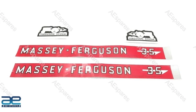 Tractor Decal Cover Sticker Set Compatible + Massey Ferguson MF35 35