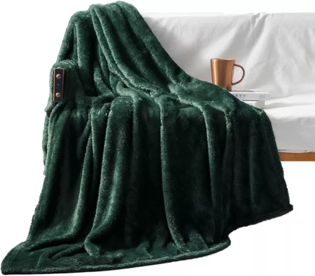 Exclusivo Mezcla Fuzzy Fleece Throw Blanket, 127x178 CM Large Sofa Throws, Soft