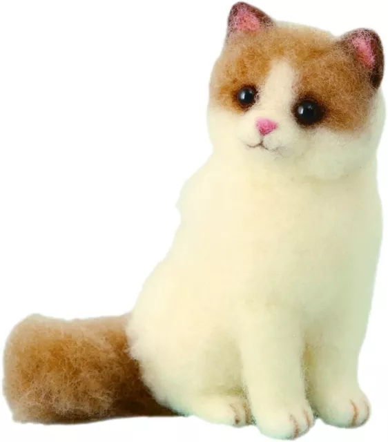 Kit de fieltro de lana Hamanaka Kit Cute Dog & Cat Ragdoll H441-537