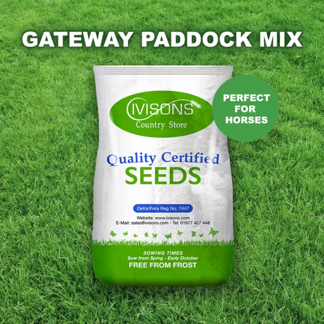 10 kg Ivisons Horse Pony Gateway Paddock Grass Seed Mix