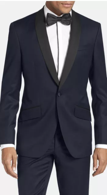 Ted Baker  London “Josh” Slim Fit Navy Shawl Lapel Tuxedo Size 48 Long $ 1,095